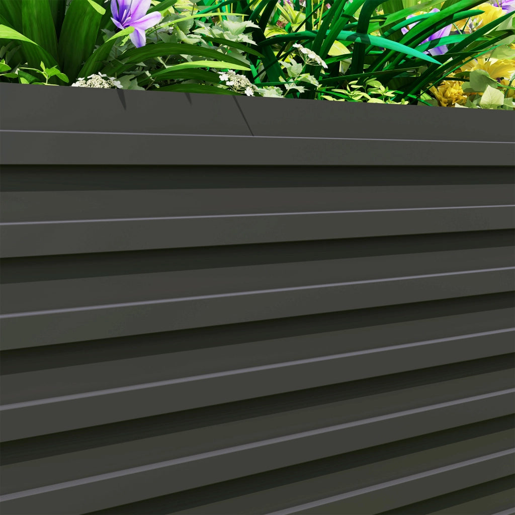 Fioriera Rialzata Rettangolare per Giardino ¨C Zephmum ¨C Grigio 240x120x60cm