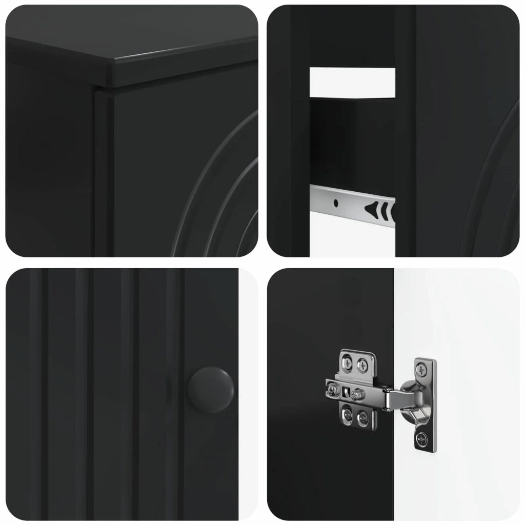 Set di armadietti da bagno in 3 pezzi ALKMAAR Nero 3417748