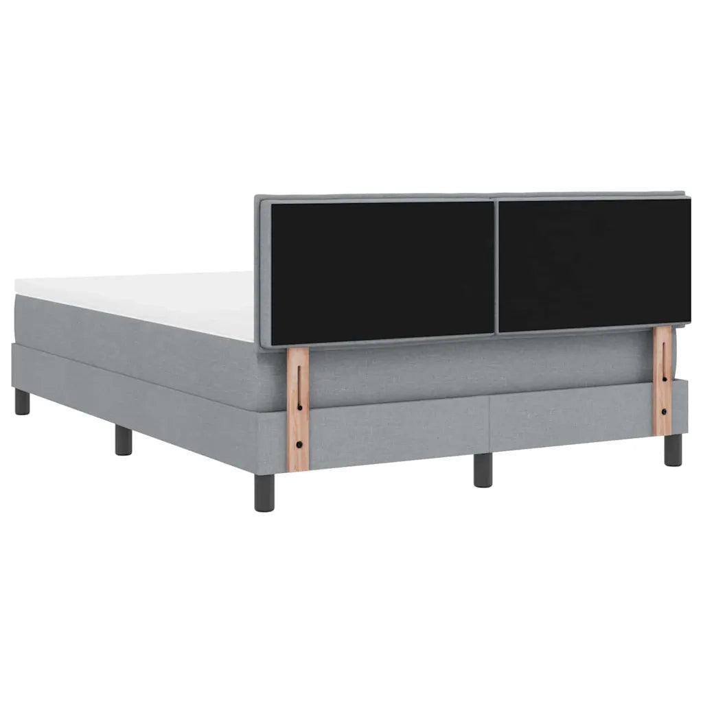 Letto a molle con materasso Grigio chiaro 140 x 190 cm Tessuto 3338762