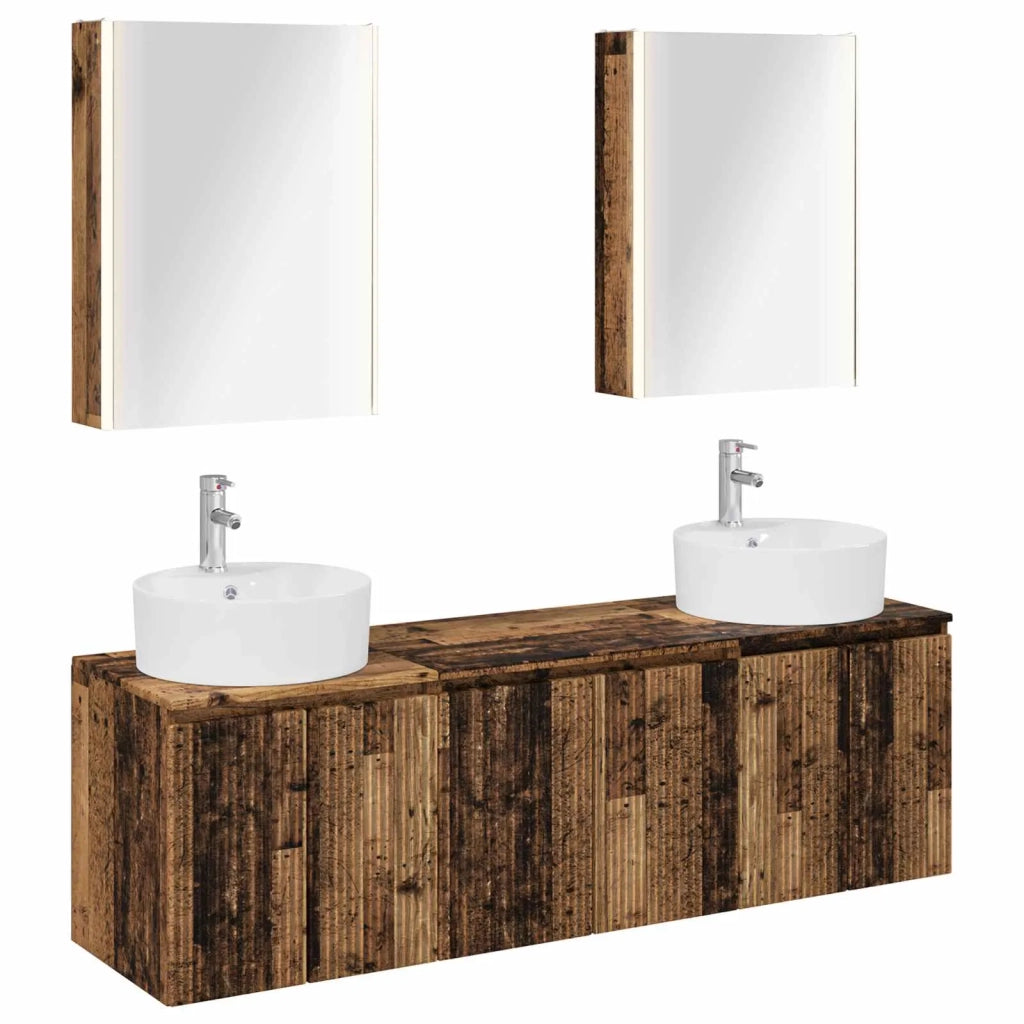 Set di Armadi da Bagno 5 pcs Legno antico Legno ingegnerizzato 3406453