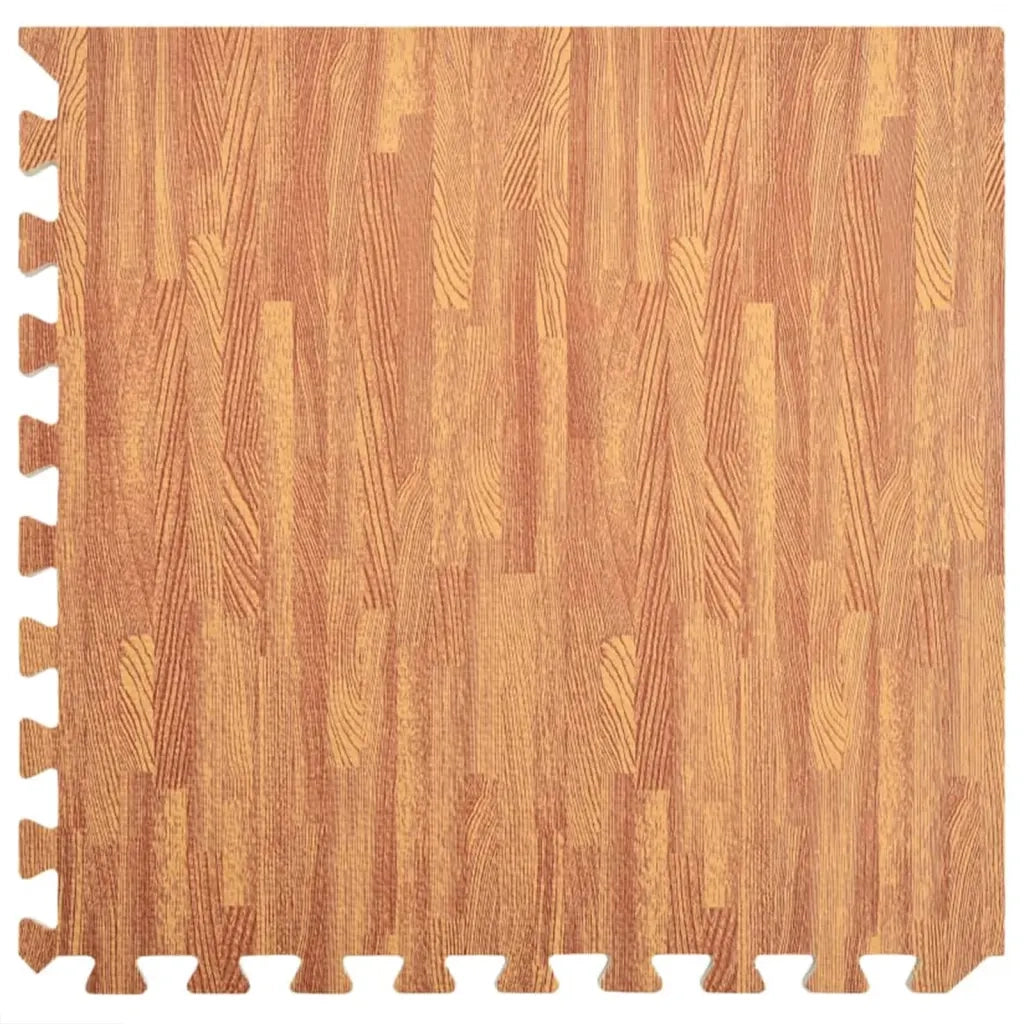 Tappetino a Incastro 24 pz Venature Legno 8,64 ㎡ Schiuma EVA 92460