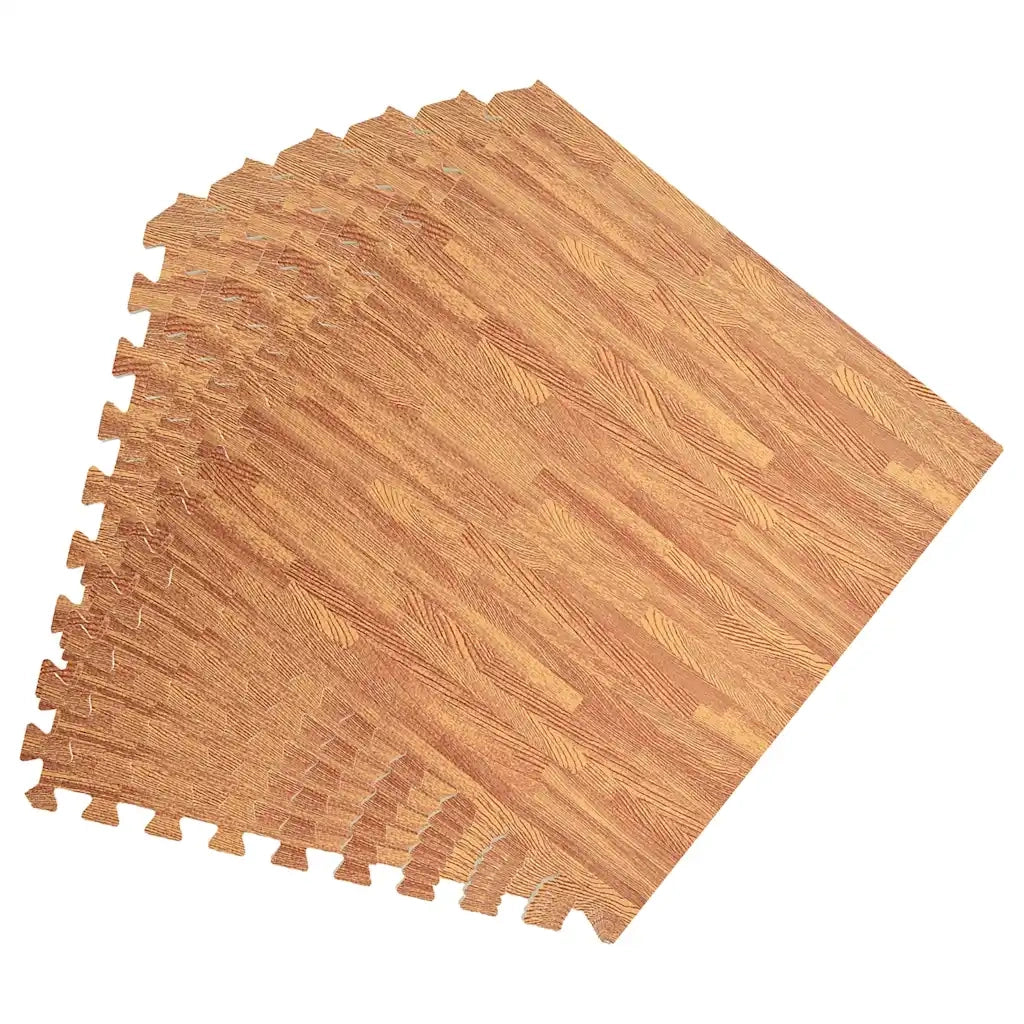 Tappetino a Incastro 24 pz Venature Legno 8,64 ㎡ Schiuma EVA 92460