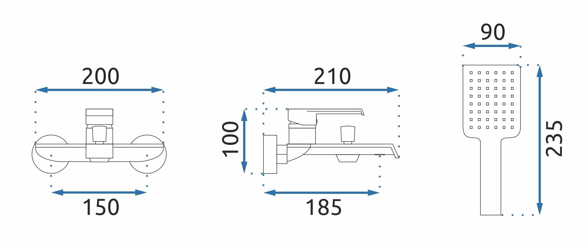 Rubinetto Da Vasca Rea Hass Brush Gold