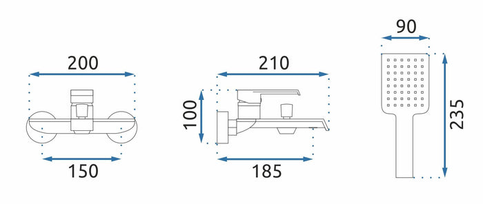 Rubinetto Da Vasca Rea Hass Brush Gold