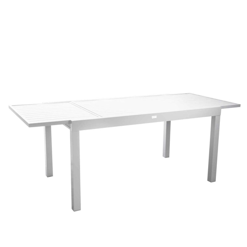 Tavolo alluminio sullivan allungabile bianco cm 90/180x90h73
