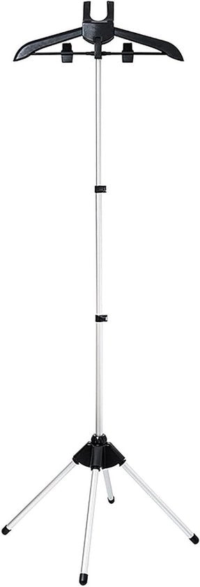 Stendardo per Abbigliamento - Manico Telescopico - Stendardo per Abbigliamento - Regolabile in Altezza - Fino a 160 cm - Nero