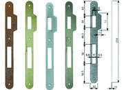 CONTROPIASTRA CON ALETTA PER SERRATURA PATENT A BUSSOLA BORDO TONDO- - acciaio bronzato (B.00590.11.02) - 5 pezzi AGB