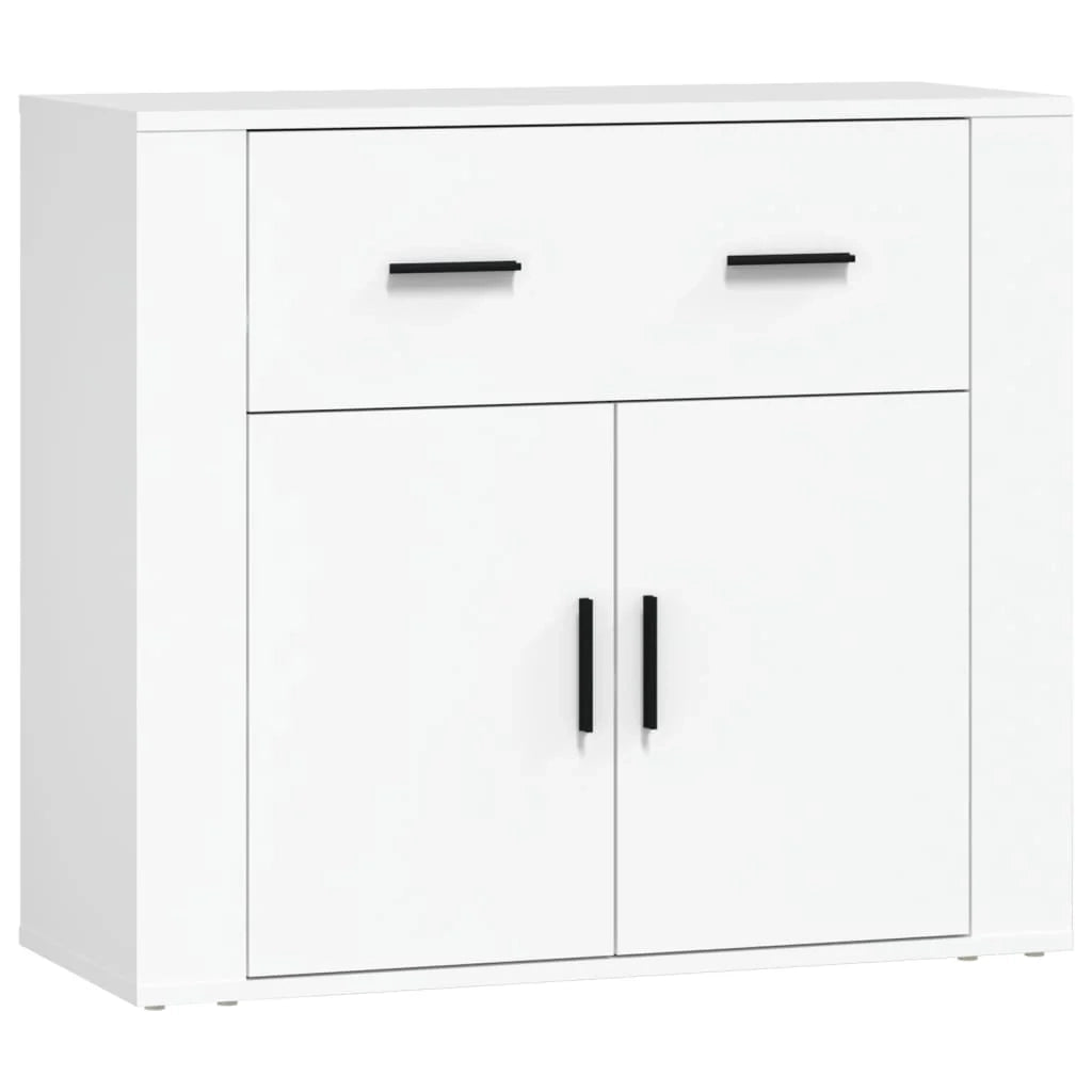 Buffet credenza cassettiera armadio mobile contenitore organizer per cucina soggiorno salotti 3 pezzi legno ingegnerizzato bianco 02_0037011