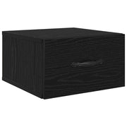 Comodino | Armadio da Notte | Mobiletto da notte Rovere nero 35 x 35 x 20 cm Legno multistrato