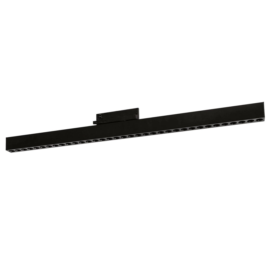 Reglette Led Antiabbaglio a Binario 48V 32W 2866Lm 4000K CRI>90 Fascio 38° IP20 - Alluminio Pressofuso Nero - Gealuce