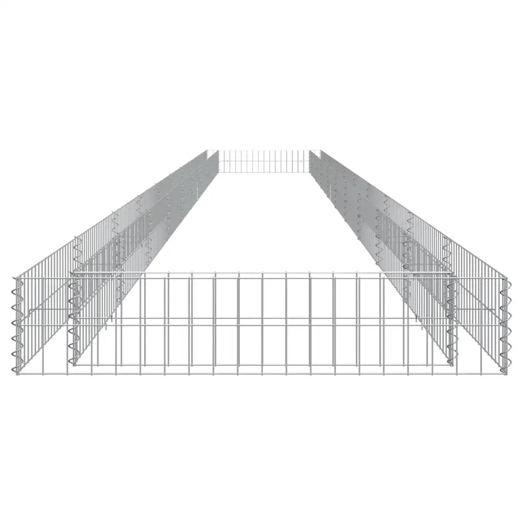 Gabbione Letto Rialzato in Acciaio Zincato 1000x100x20 cm 151318