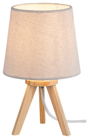 Lampada da tavolo treppiede faggio E14 Lychee Rabalux