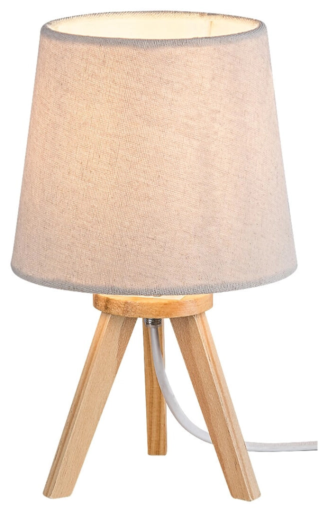 Lampada da tavolo treppiede faggio E14 Lychee Rabalux