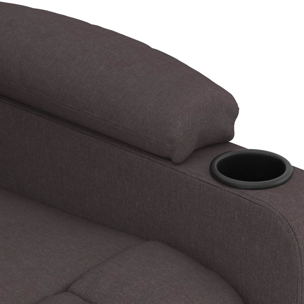 Poltrona Elettrica Reclinabile Marrone Scuro in Tessuto cod mxl 23423
