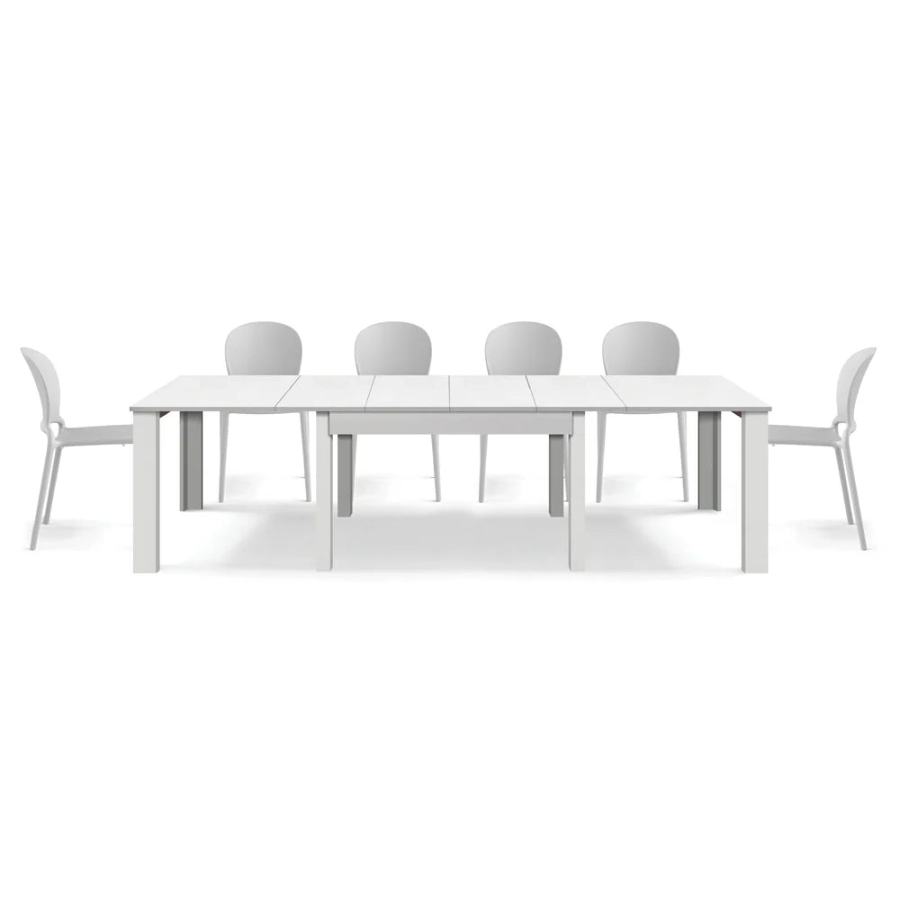 Tavolo allungabile da pranzo 160x90 fino a 320 cm Bianco modello BRIO MADE IN ITALY design moderno ideale per cucina, soggiorno e sala da pranzo