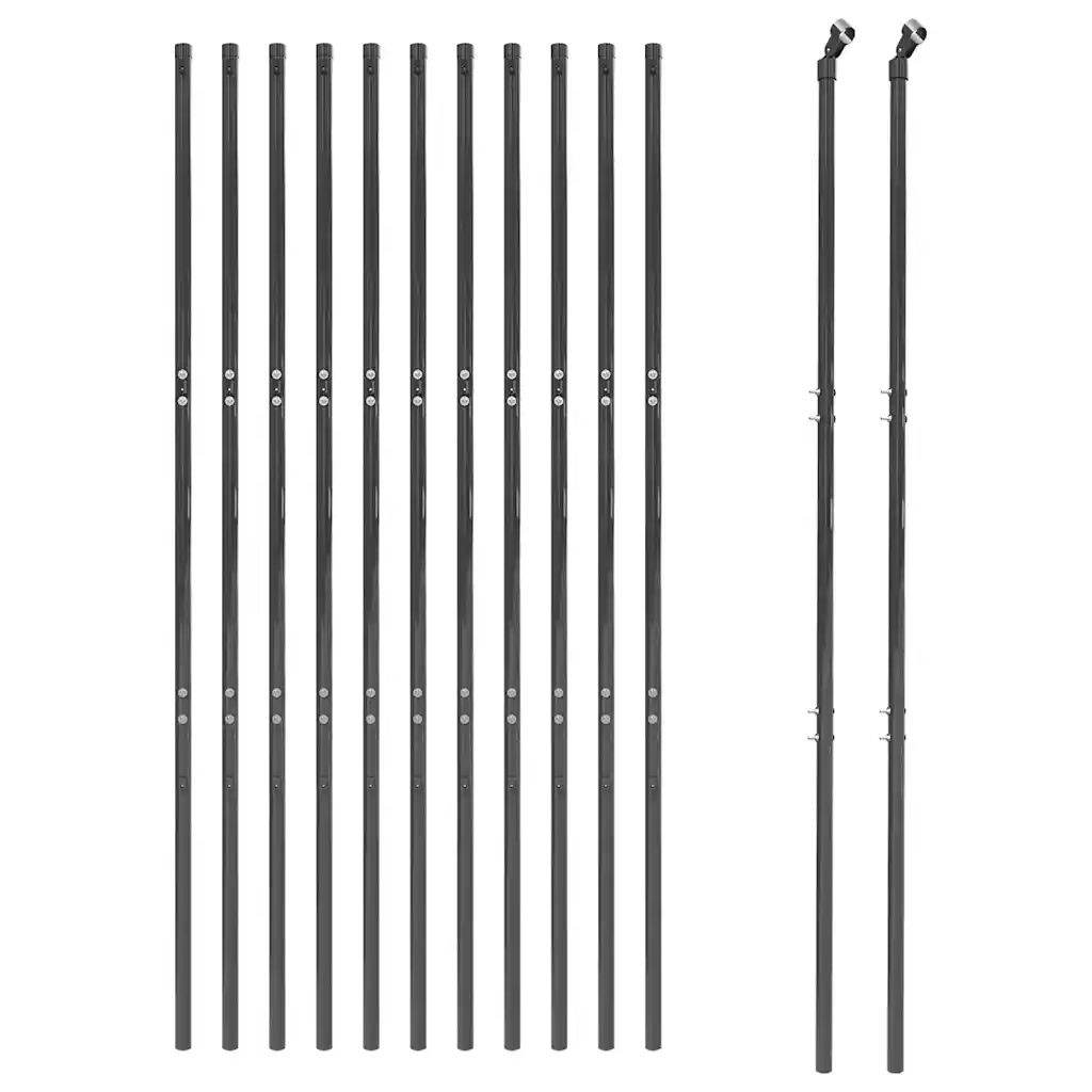 Recinzione da Giardino | Recinzione Metallica Antracite 2x25 m in Acciaio Zincato