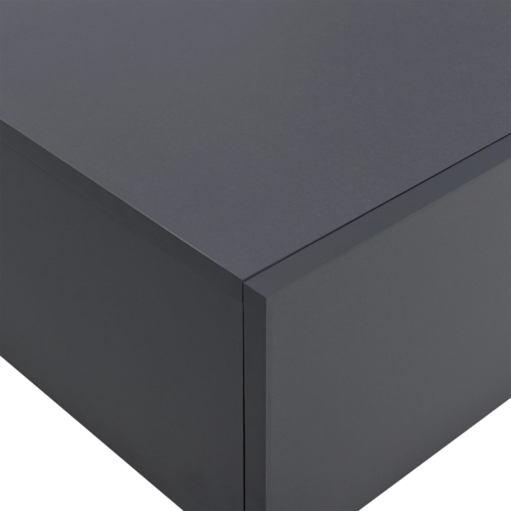 Set di 2 Comodini da Parete con Cassetto 46x30x15 cm Grigio Scuro [en.casa]