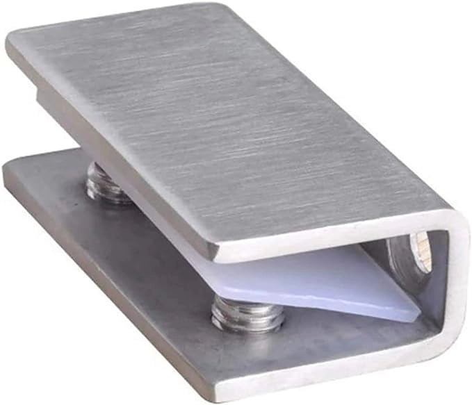 MENSOLINA REGGIVETRO A MORSETTO 15x30 mm - Ottone lucido - 20 pezzi