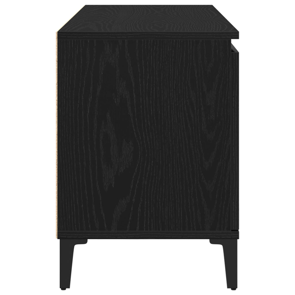Mobile TV in Legno Ingegnerizzato Nero 102x35x50 cm