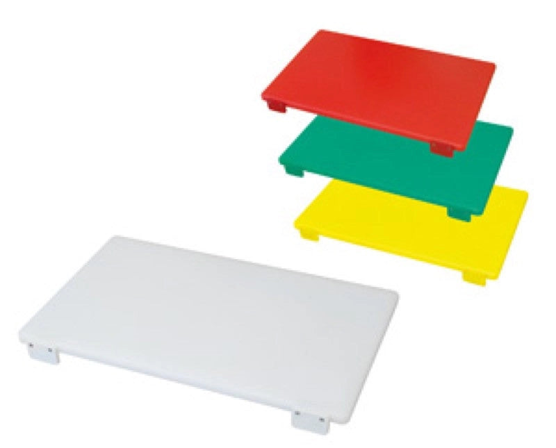 TAGLIERE CON FERMI PROFESSIONALI PER ALIMENTI CM. 80X40X3 BIANCO