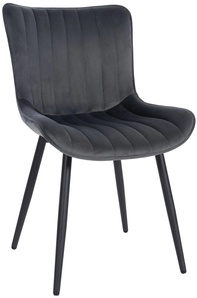 Sedia Largo grigio scuro,Velluto