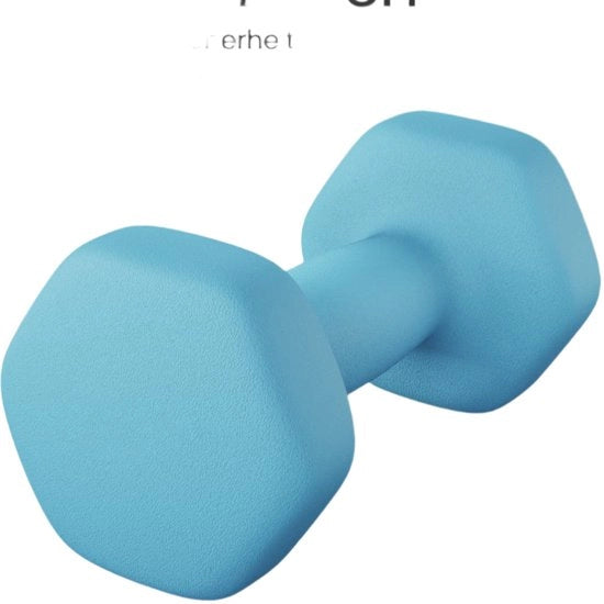 Set di manubri - manubri da allenamento - pesi rivestiti in neoprene - allenamento di forza 16 cm x 8 cm - 2x2kg