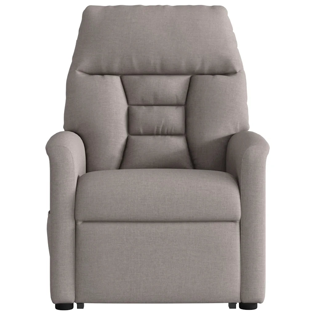 Poltrona Alzapersona Reclinabile Elettrica Tortora in Tessuto 3303059