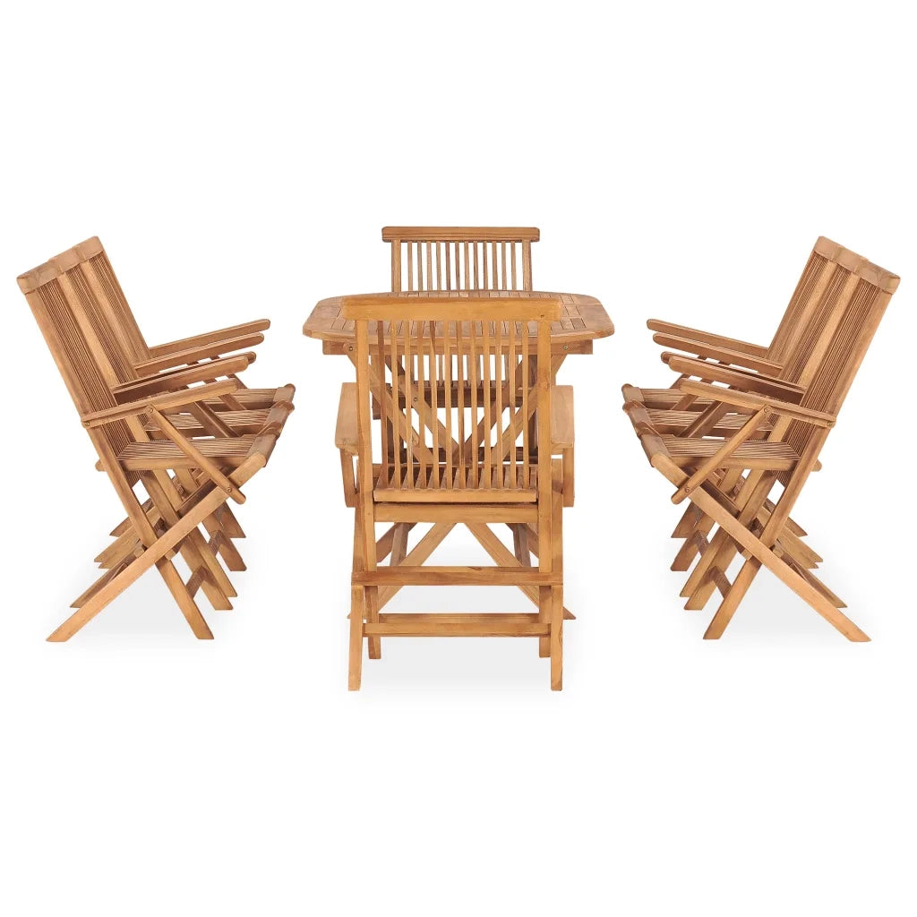 Set da Pranzo da Giardino 9 pz Pieghevole in Massello di Teak 3059971