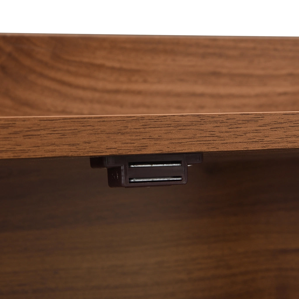 Scarpiera 80x35x105 cm con vano aperto in MDF e pino