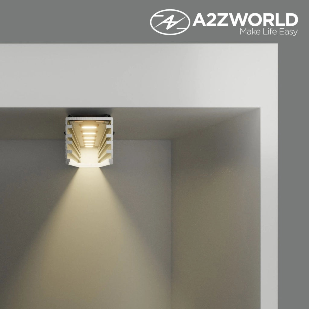 Kit Profilo Alluminio Completo Da 2 Metri Per Striscia Led, Standard Alta, Dimensione 14.2X14.3mm, Larghezza Interna 10mm, 103g/m, Copertura Opale, Tappi Chiusura e Clip Fissaggio Incluso
