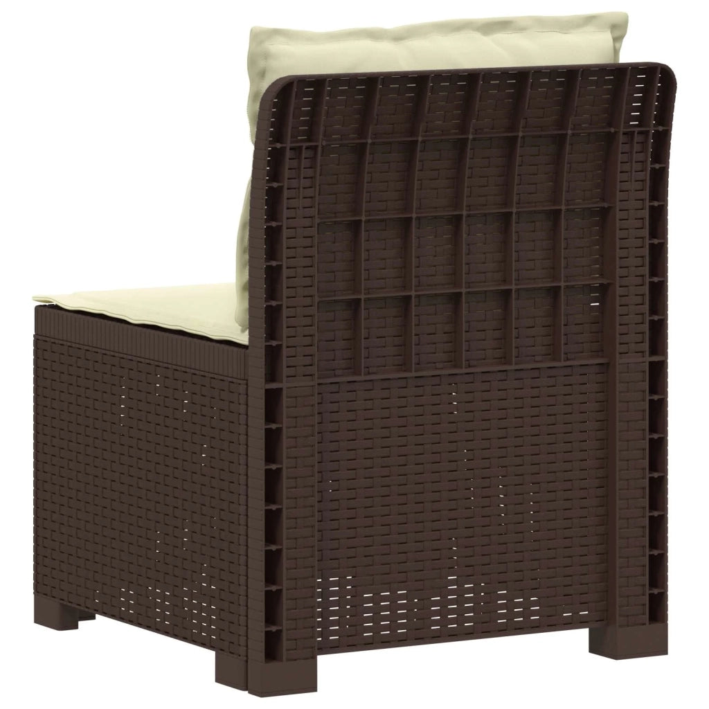 Divano da esterno-Divano da Giardino a 1 Posto con Cuscini Aspetto Rattan PP 832775
