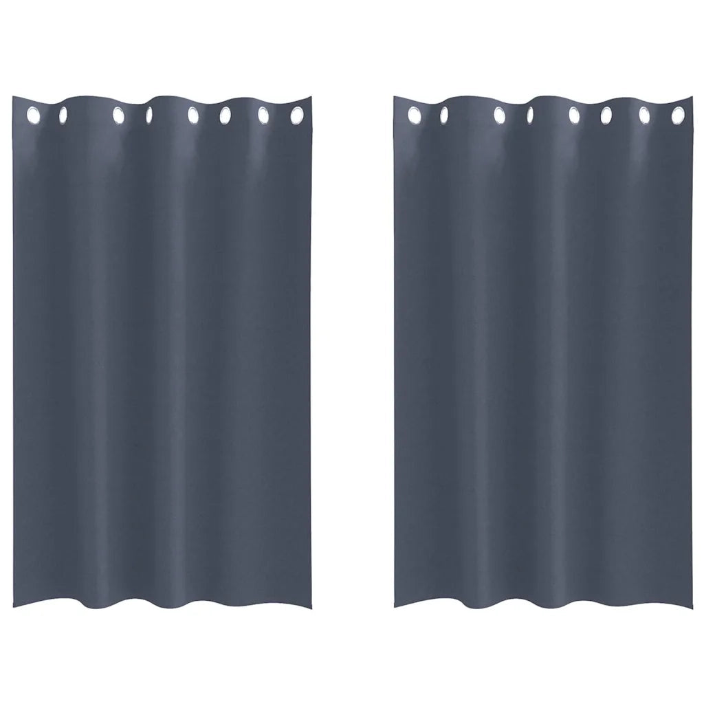 Tende Blackout con Anelli 2 pz Antracite 175 x 140 cm 4107339