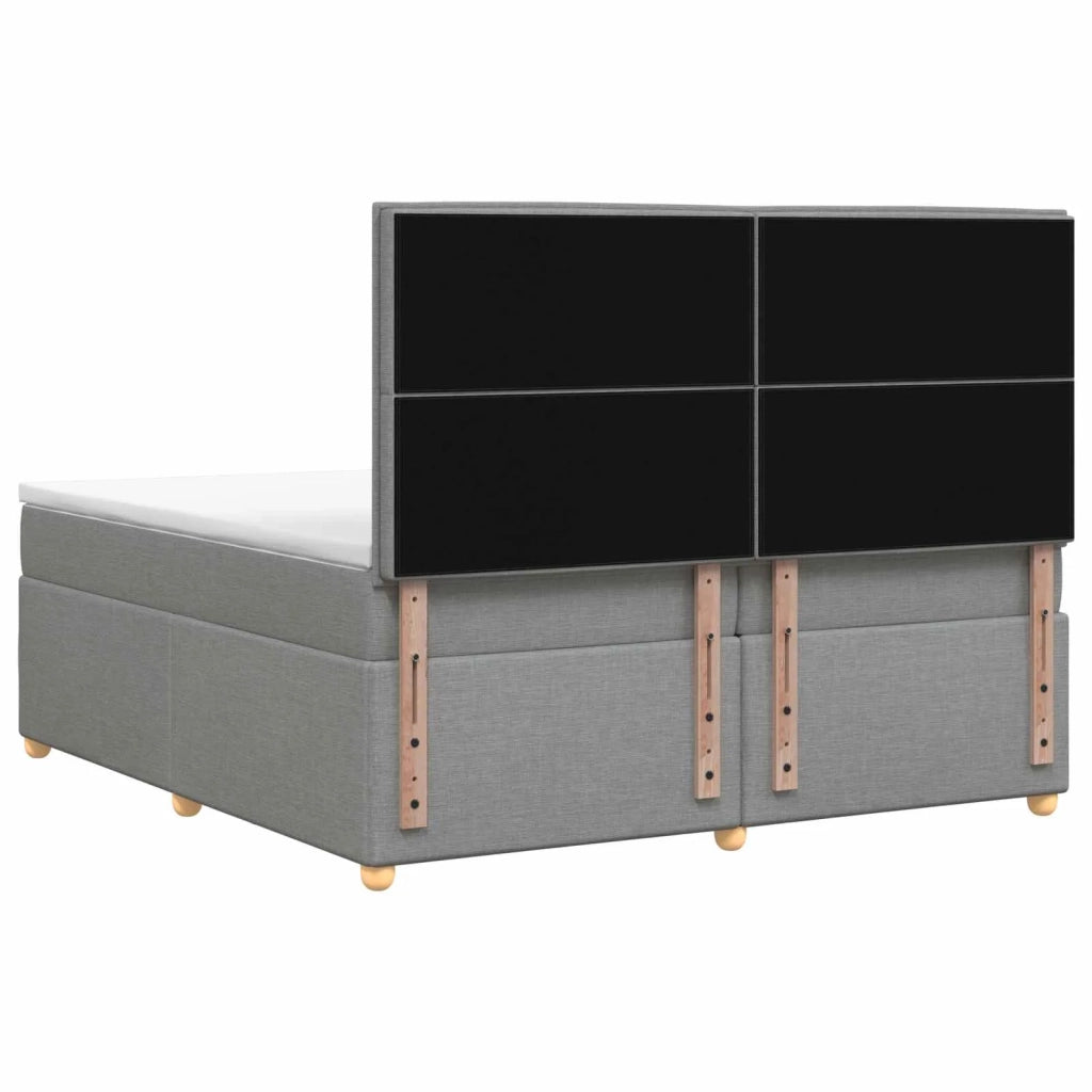 Letto box spring con materasso Grigio Chiaro 200 x 200 cm 3453956