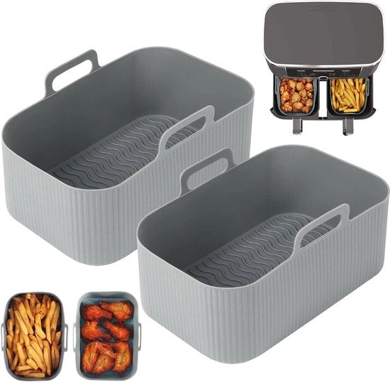 Accessori per Doppio Fritto Ad Aria - Liniere Silicone Riscaldabili - 2 Pezzi - Accessori per Fritto Ad Aria - Adatto per AF300UK - AF400UK - Facili da Pulire