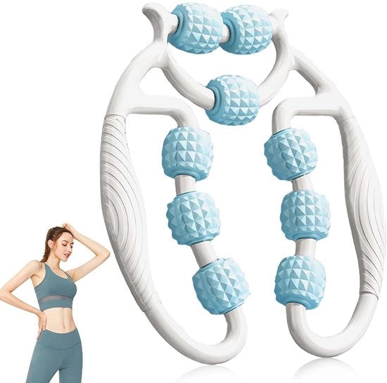 Apparecchio di Massaggio per Cellulite 9 Ruote - Massaggio a Rulli - Riduzione della Cellulite - Miglioramento della Circolazione Sanguigna - Anti-Cellulite - Tono delle Gambe - Massaggiatore a Rulli
