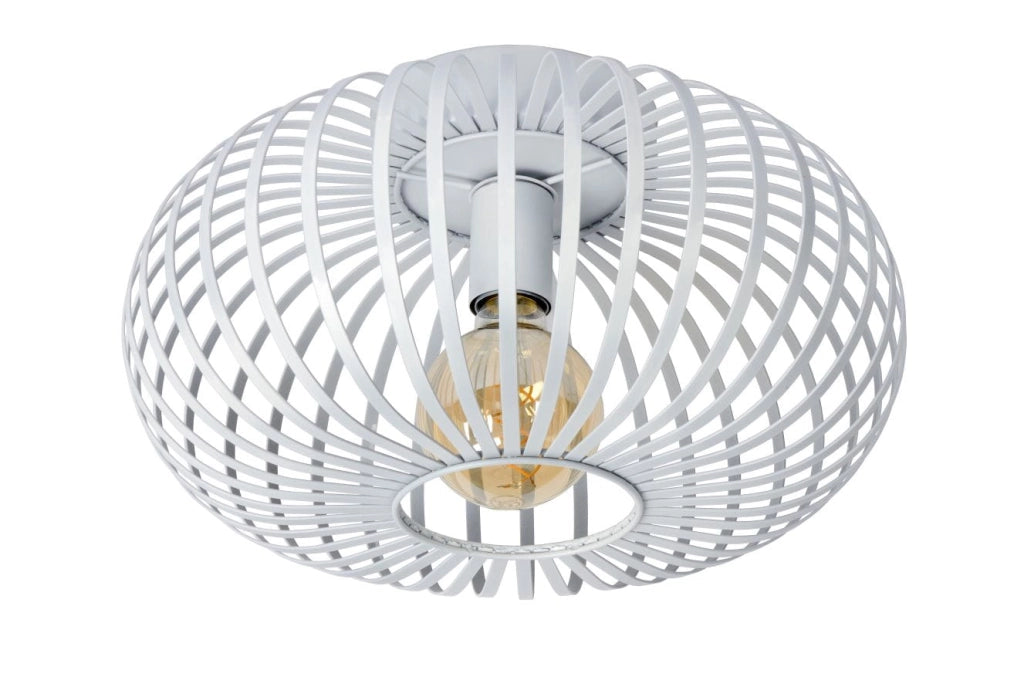 Plafoniera Lucide Manuela bianca metallo 40 cm E27 60W