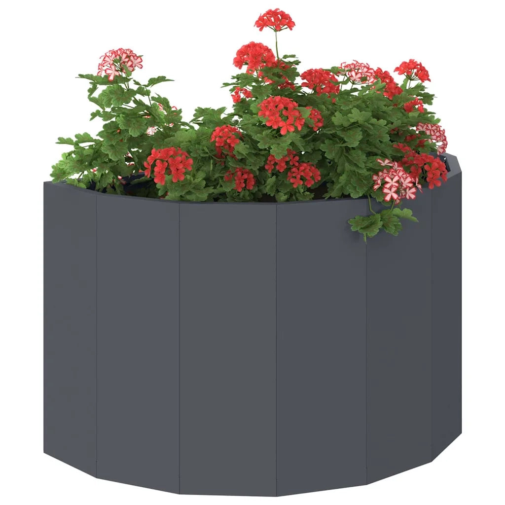 Fioriera | Cassetta per fiori | Vaso Antracite 60 x 30 x 35 cm Acciaio