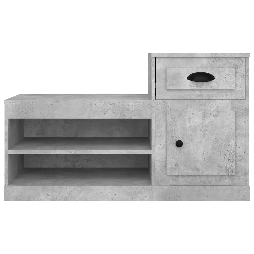 Scarpiera-Scaffale per scarpe Grigio Cemento 100x42x60 cm in Legno Multistrato