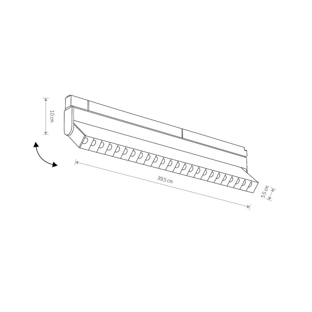 Nowodvorski FOCUS OUT LED lineare 15W 4000K nero magnetico