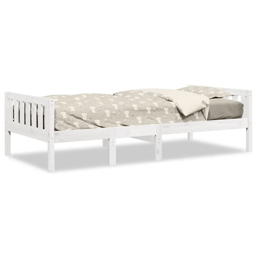 Letto per Bambini | Letto Infantile | Lettino senza Materasso Bianco 80x200cm Massello Pino