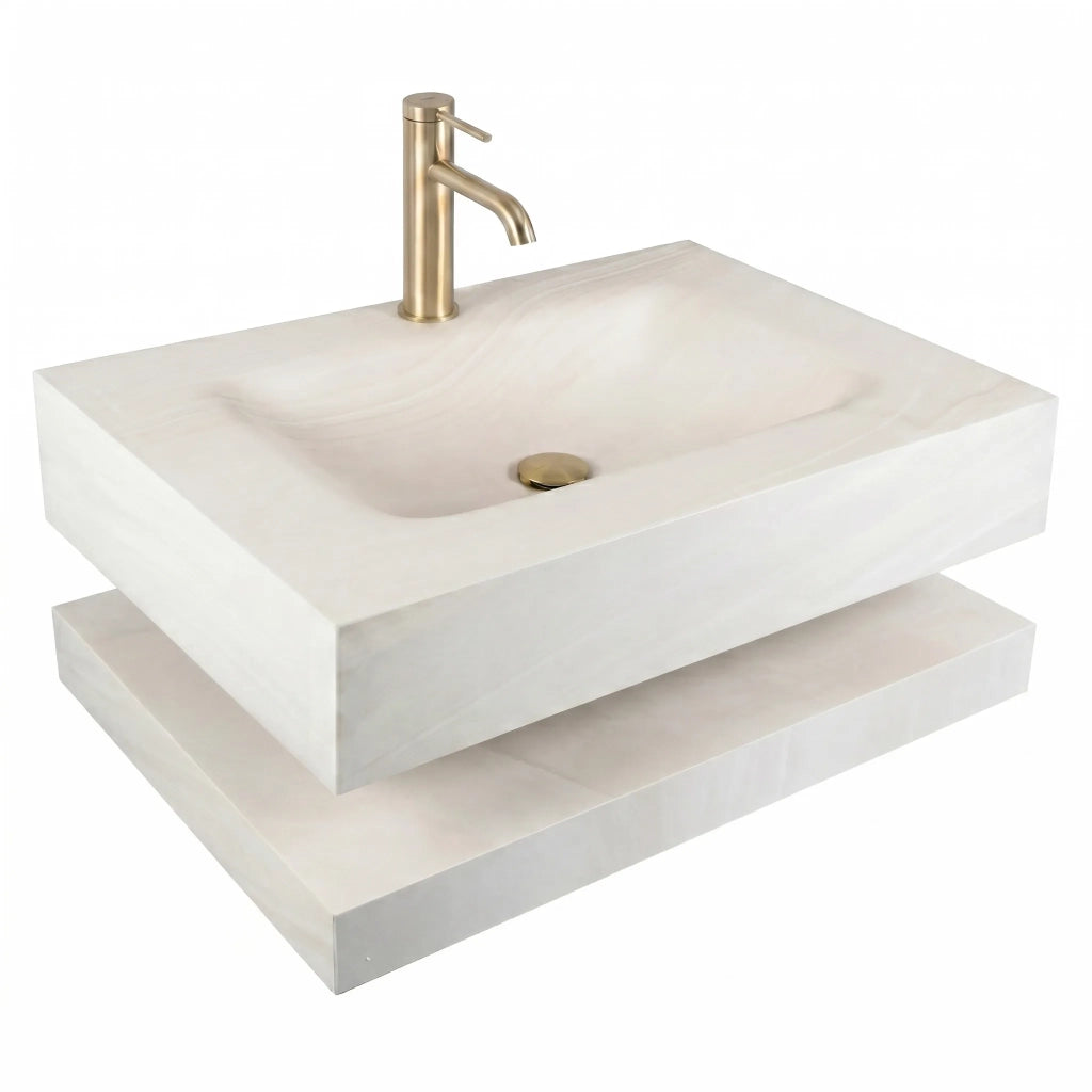Lavabo Da Parete Con Mensola Rea Apollo Gran Cloud Sky 80