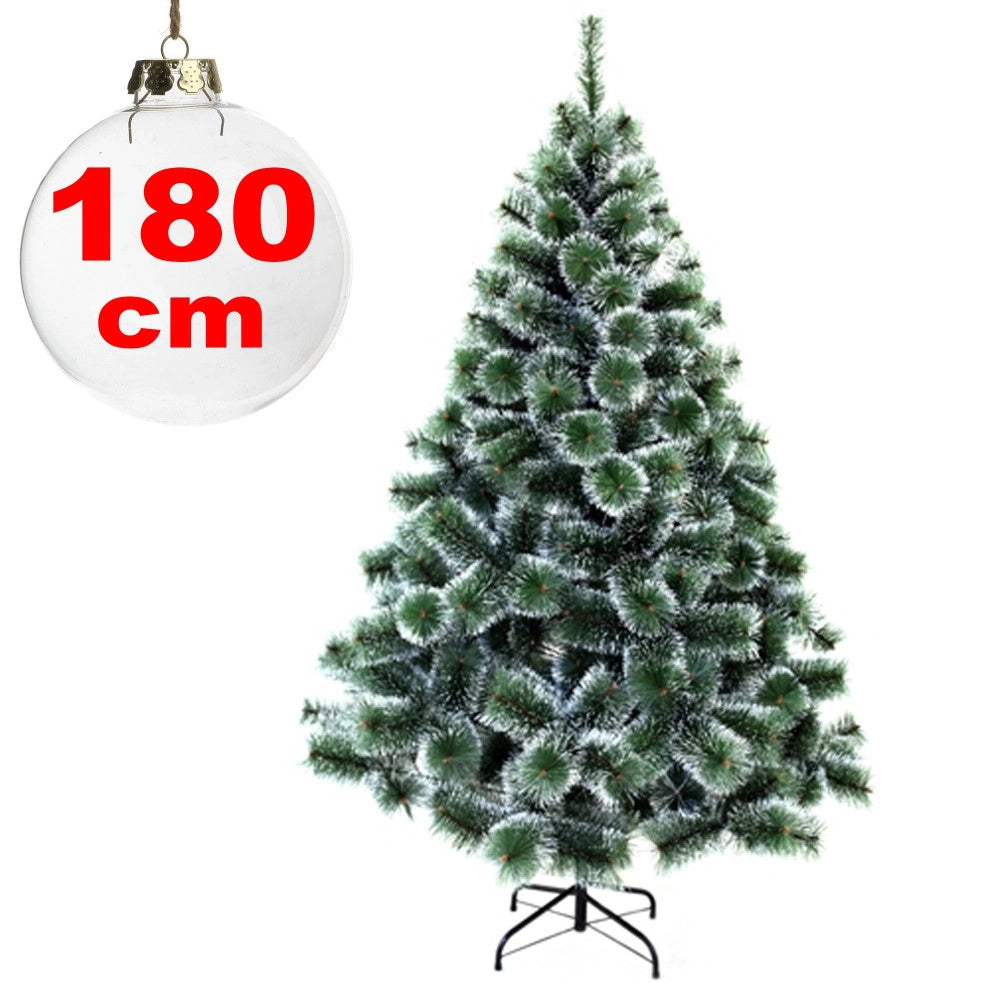 Trade Shop - Albero Di Natale Sintetico 180 Cm Innevato Decorazione Per Casa Scuola Ufficio -