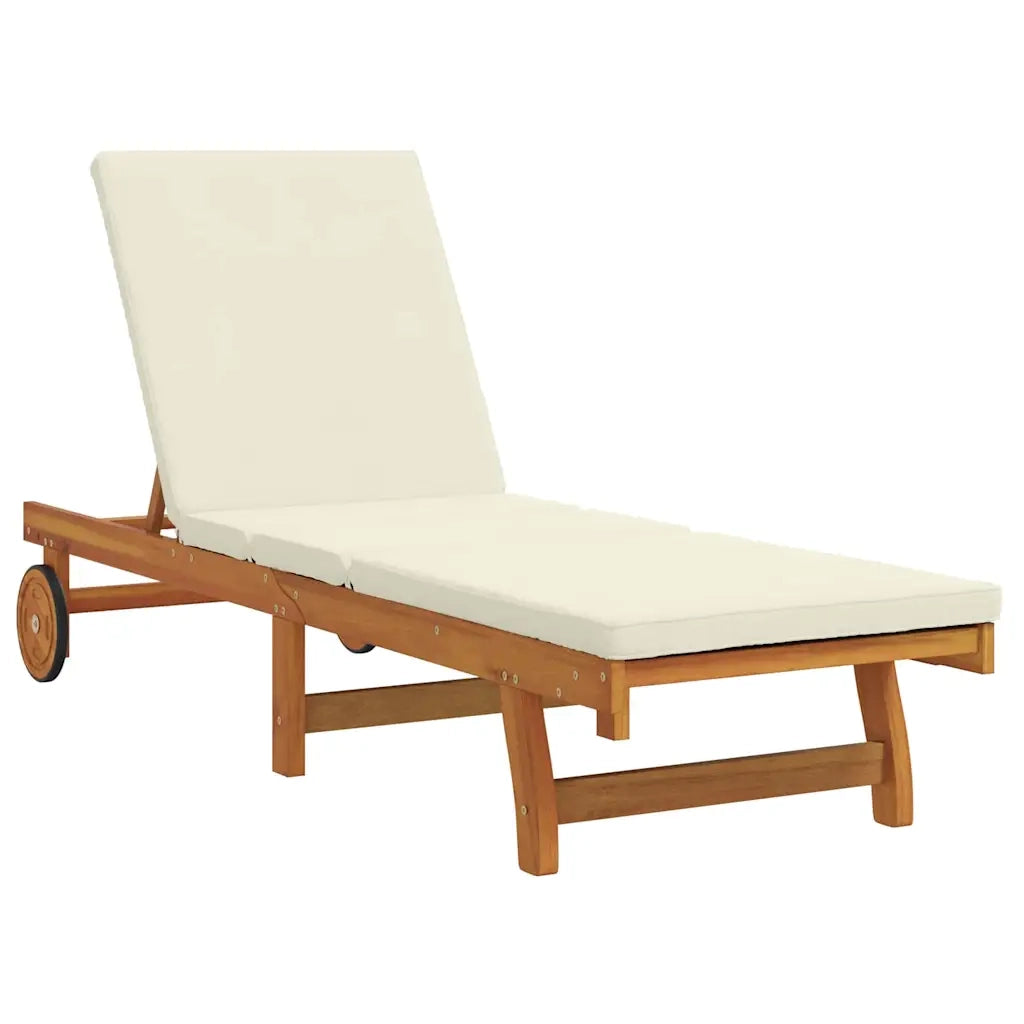 Lettino da sole 2 pcs Marrone Legno di Acacia Massello 3325200