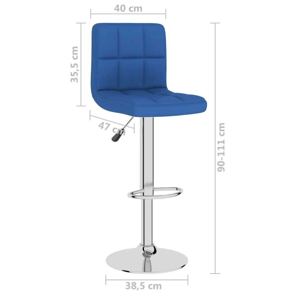 Sgabelli da Bar 2 pz Blu in Tessuto cod mxl 56058