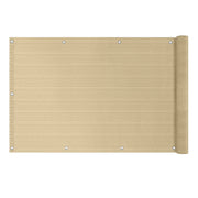 Telo Copribalcone Ombreggiante 90% con Occhielli 90x500 Cm per Privacy e Protezione Esterno Frangivista Beige