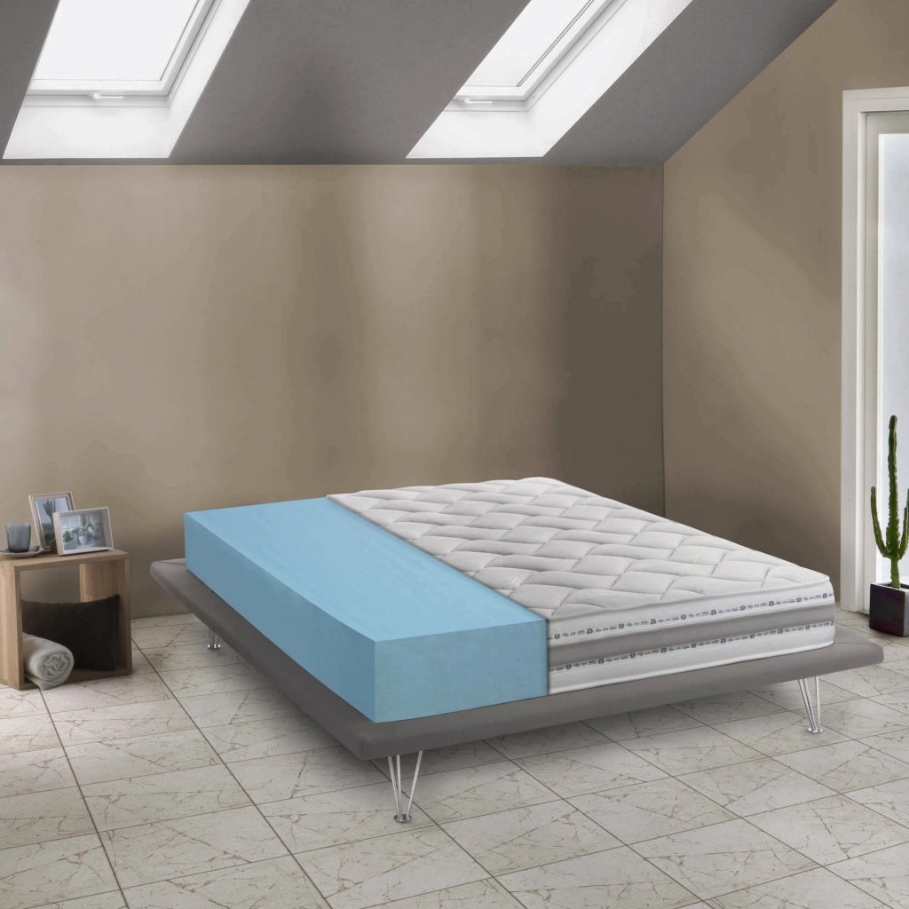 Anselmo, Materasso Singolo Sfoderabile Made in Italy, 190x80x21h cm Bianco