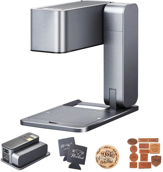 Lasergraveeratore portatile, 600 mm/s Velocità elevata, 5 W, Macchina da taglio e graveggio manuale, Kit DIY per metallo, legno, pelle, acrilico e vetro.