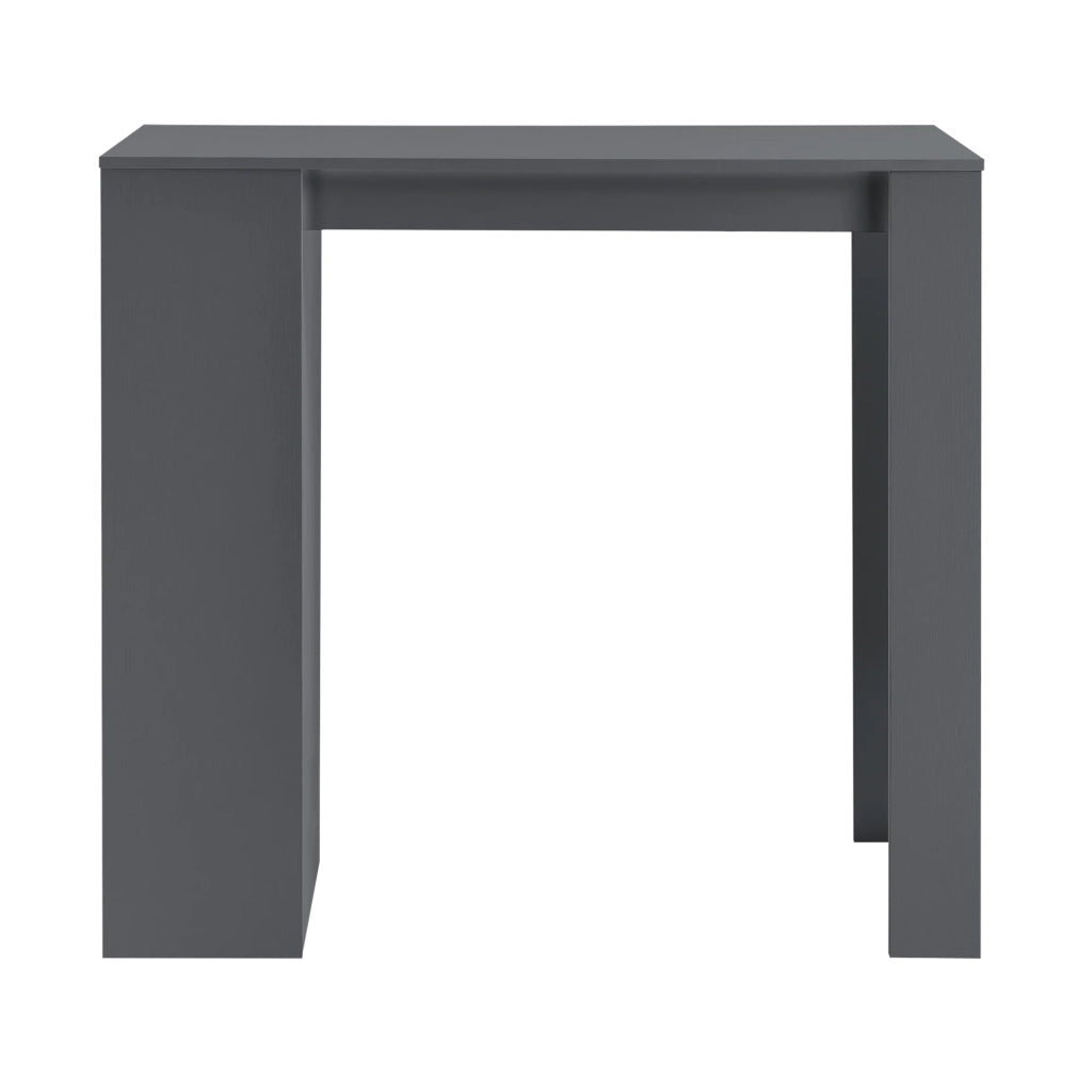 Tavolo alto da bistrot con contenitore e 3 ripiani 110 cm grigio scuro 03_0006190