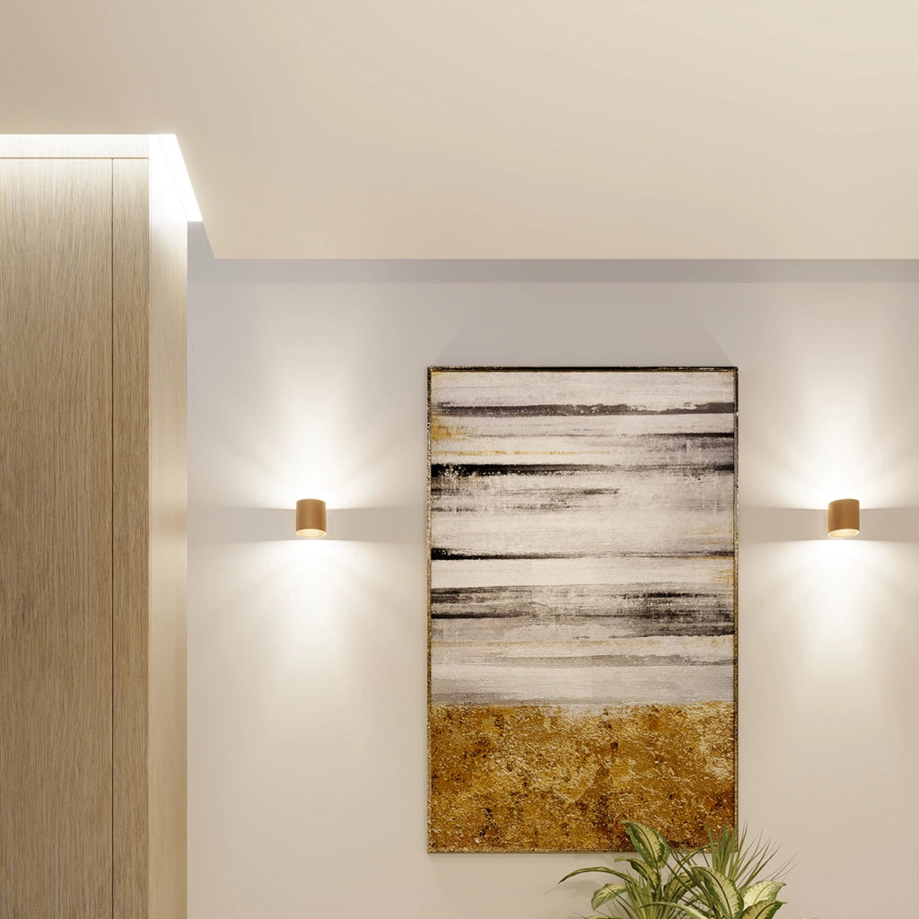 Applique RONDEO cilindro oro ottone 1xG9 8W Pure Lume