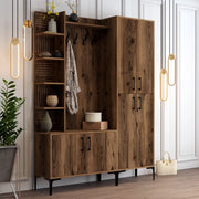 Dovarese, Mobile da Ingresso Appendiabiti, 150x200x35h cm Marrone Noce